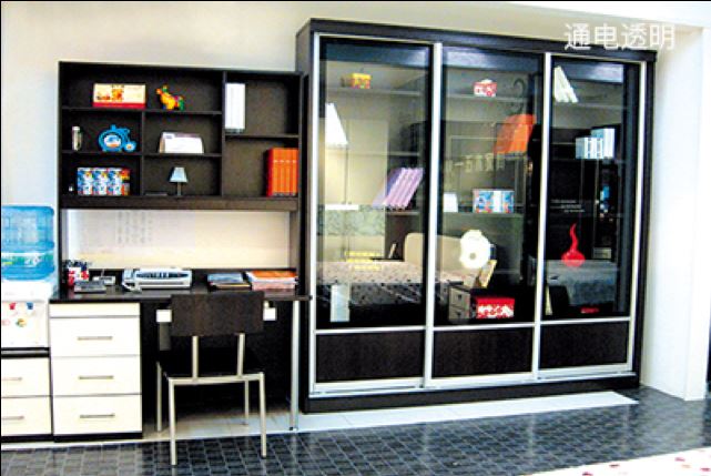 Smart switchable glass application scenario for wardrobe, bookcase, cabinet Smart switchable glass application scenario for wardrobe, bookcase, cabinet